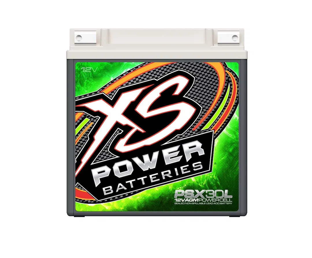 PSX30L – XS BATTERIES Battery, AGM Absorbed Glass Mat 12 Volt 2000 Max Amps M6 Top and Side Terminal 6.57 Inch Length...